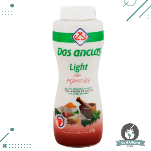 Sal LIGHT Con ESPECIAS Dos Anclas salero 200 gr
