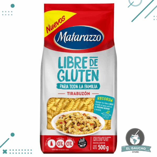 Fideos Matarazzo TIRABUZON Libre de Gluten 500gr