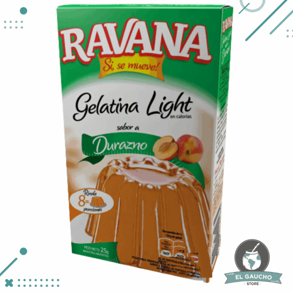 Gelatina LIGHT Ravana Durazno 25gr