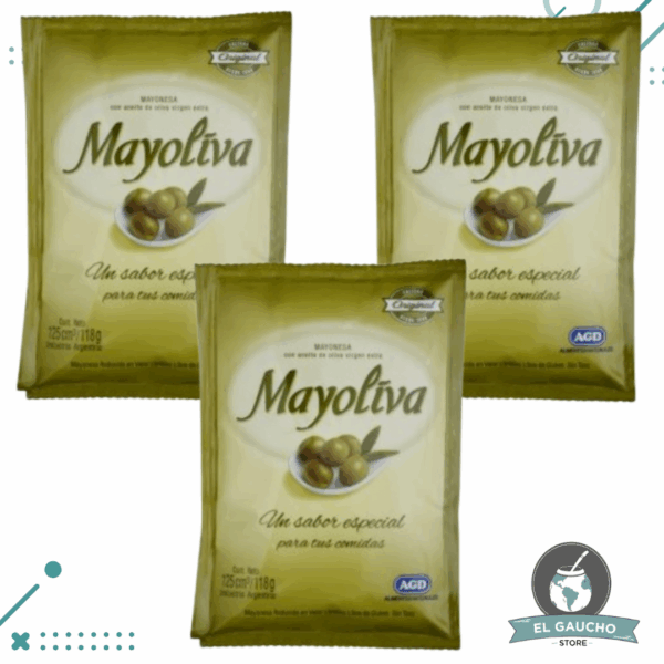 Mayoliva 125g Mayonesa Oliva (Pack 3 Unidades) (375gr)