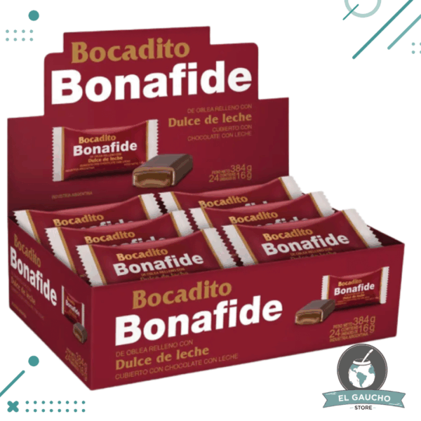 Bocadito De Dulce De Leche Bonafide 24 Unidades X 16 G (384gr)