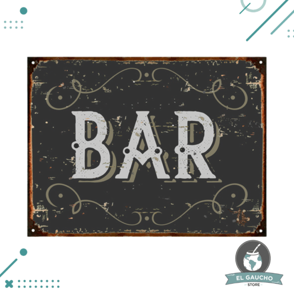 Cartel De Chapa Bar (20x28cm)