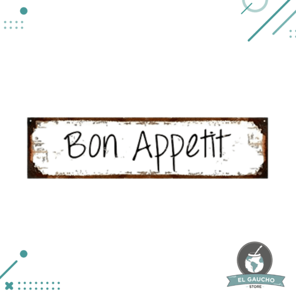 Cartel Chapa Vintage, Bon Appetit