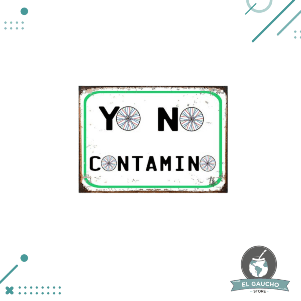 Cartel De Chapa, Yo no Contamino 14x10cm