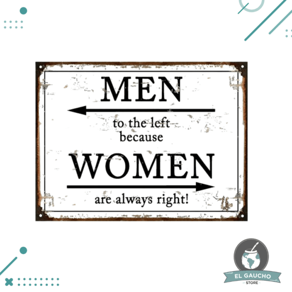 Cartel De Chapa, Men Women Toilette Damas Caballeros