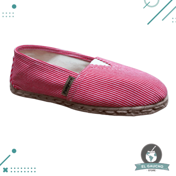Alpargatas reforzadas, Color RAYAS ROJAS Premium PAMPERO