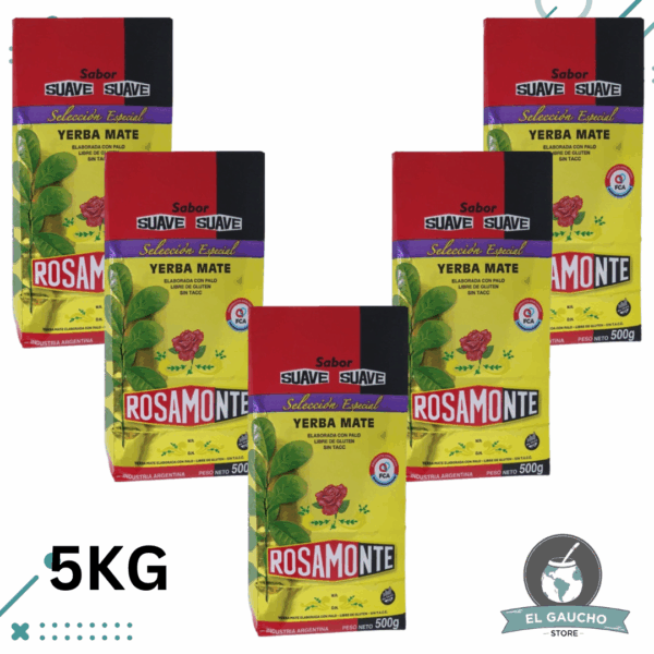 Yerba Mate Rosamonte SUAVE, Selección Especial (1Kg) (pack 5) (5kg)