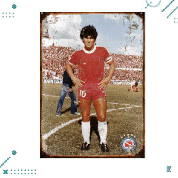 Cartel De Chapa Argentina Maradona 20x28cm MODELO 3