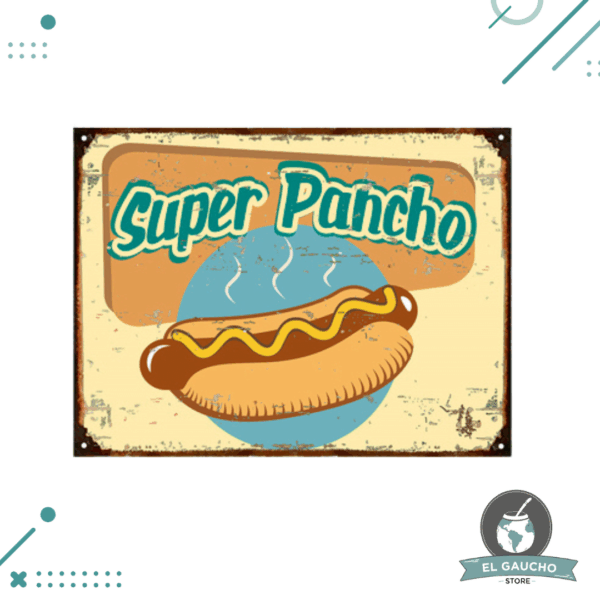 Cartel De Chapa Super Pancho 20x28cm