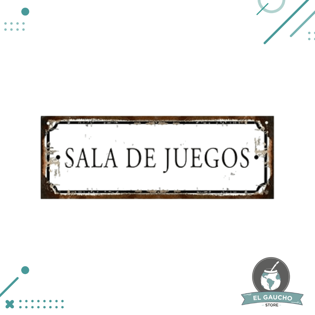 x3-Unidades-2022-11-17T150059.349.png Cartel De Chapa Sala de Juegos 28x10cm - Imagen 1