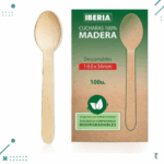 Cuchara 160x34mm de Madera Biodegradable 100 Unidades