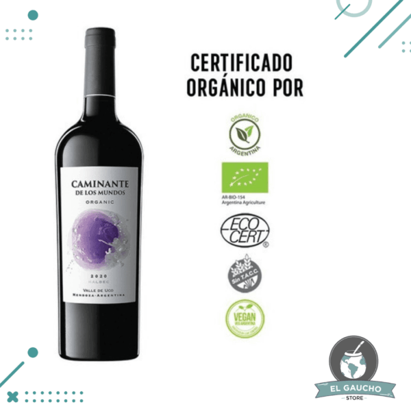 Vino Caminante De Los Mundos Malbec ORGANICO (750ml)