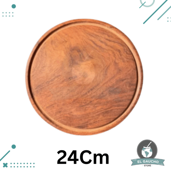 Plato de Madera Wooden Plate for BBQ 24cm.