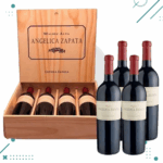 Vino Angelica Zapata Malbec Alta 750ml x 4 Unidades + CAJA MADERA Regalo