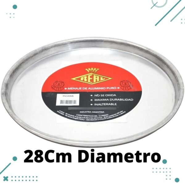 Pizzera Aluminio 28Cm, Molde para Pizza