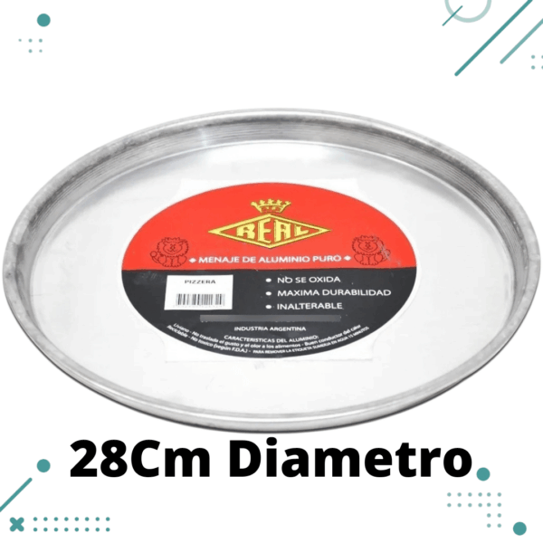 Pizzera Aluminio 28Cm, Molde para Pizza