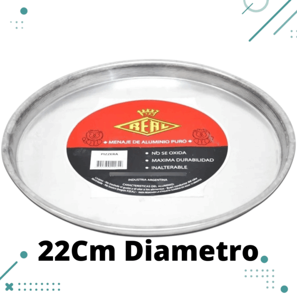 Pizzera Aluminio 22Cm, Molde para Pizza