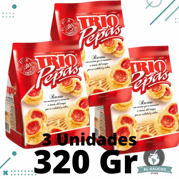 Pepas Con Membrillo TRIO 320g (Pack x 3un) (960gr)
