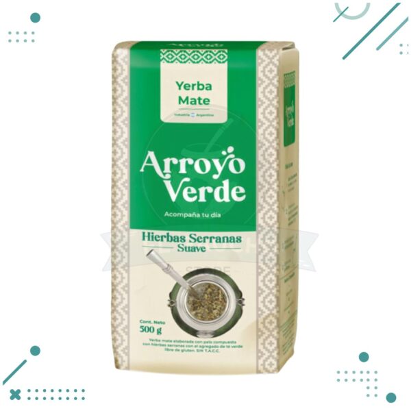 Yerba Arroyo Verde Hierbas Serranas Suave 500gr