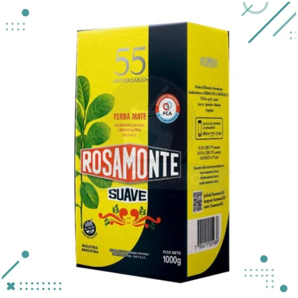 Yerba Mate Rosamonte Suave 55 Aniversario (1kg.)