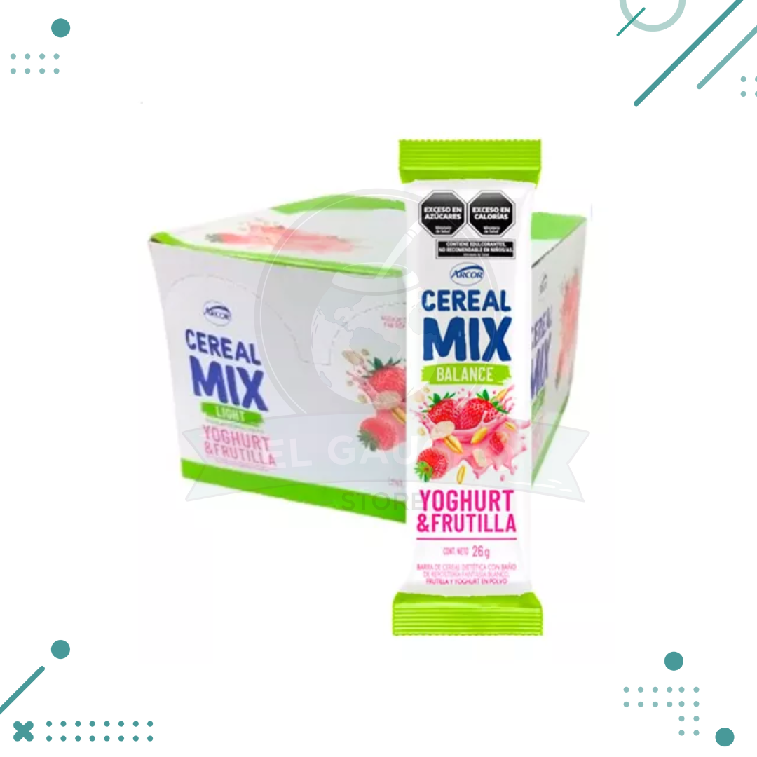 yoghurt-frutilla-light-display.png Barritas Cereal Mix yogurt frutilla LIGHT x 20un (520gr) - Imagen 1