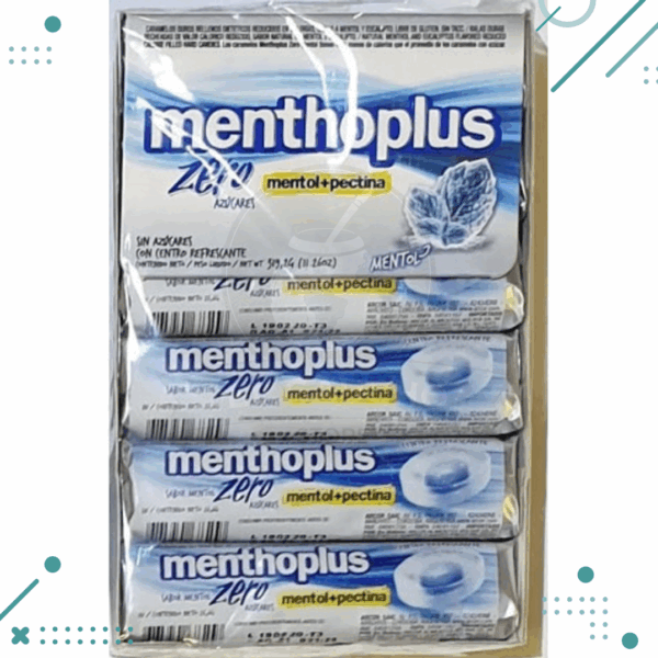 Pastilla Caramelo Menthoplus ZERO MENTOL 26gr X 12un (320gr)