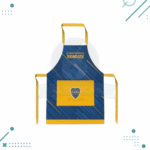 Delantal Boca Juniors (67X74cm) Color Azul con Bolsillo Amarillo - Imagen 2