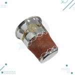 Mate Iron Doble Capa Acero Cuero Carpincho Color Marron (8x10cm aprox) - Imagen 4