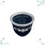 Mate de Vidrio Forrado en Cuero Simil Carpincho y Cinto (Color Negro) - Imagen 3