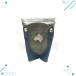 Mate de Vidrio Forrado en Cuero y Dije (Color Verde)