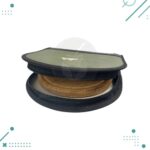 Porta Set Asado Cuero Color Verde (Plato de Madera, Tenedor, Cuchillo) - Imagen 2