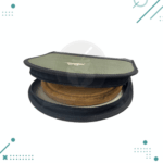 Porta Set Asado Cuero Color Verde (Plato de Madera, Tenedor, Cuchillo) - Imagen 2