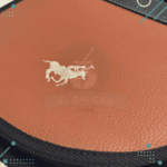 Porta Set Asado Cuero Color Marron (Plato de Madera, Tenedor, Cuchillo) - Imagen 6