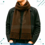Bufanda Pelo de Alpaca y Lana (Color Marron Oscuro) 130x22cm aprox.