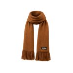 Bufanda Pelo de Alpaca y Lana (Color Marron Claro) 130x22cm aprox.