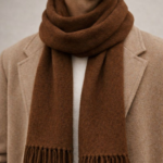 Bufanda Pelo de Alpaca y Lana (Color Marron Oscuro) 130x22cm aprox. - Imagen 5