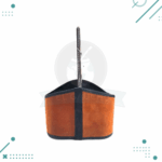 MEDIA CANASTA DE GAMUZA Y MADERA, COLOR MARRON - Imagen 4