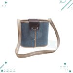 BOLSO MEDIA CANASTA MATERA COLOR GRIS CON GUARDA - Imagen 2
