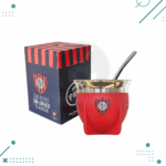 Mate Pampa Boca Abierta CASLA (San Lorenzo) + Bombilla