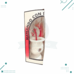 Mate Con Pie, Tubo RIVER Color Blanco + Bombilla - Imagen 4