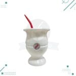 Mate Con Pie, Tubo RIVER Color Blanco + Bombilla - Imagen 2
