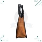 Bolso Canasta Matera Arpillera Y Cuero Con Guarda - Imagen 2