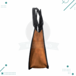 Bolso Canasta Matera Arpillera Y Cuero Con Guarda - Imagen 2