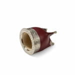 Mate Imperial, Base Esquinero y Bolitas Con Virola CINCELADA de Alpaca, Color MARRON - Imagen 4