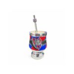 Mate De Madera Recubierto En Aluminio + Caja Y Bombilla Con Dije De Regalo (CASLA)