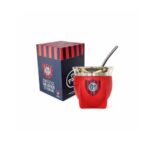 Mate Pampa Boca Abierta San Lorenzo (CASLA) + Bombilla