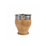 Mate Hornero Liso Acero Con Dije Lapacho (10x8cm aprox)