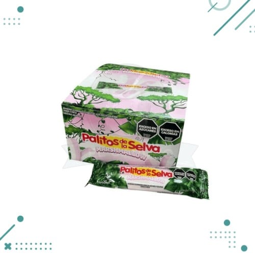 Diseño sin título - 2025-08-06T132915.336 Caramelos PALITOS DE LA SELVA Marshmallow 12g (Caja x24un) (288g) - Imagen 1