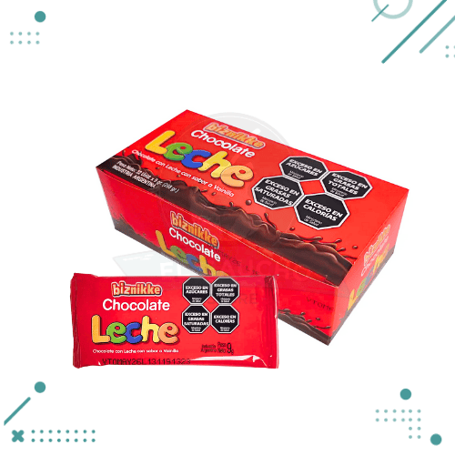 Diseño sin título - 2025-08-21T104926.492 Biznikke Chocolate Leche x9gr (Caja x32un) (288g) - Imagen 1