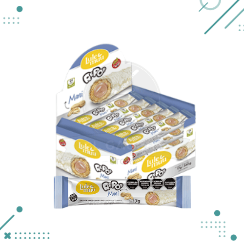 FERNET BRANCA 750ml (10) Repop chocolate Blanco relleno con Mani- Lulemuu 17g (Caja x20un) (340g) - Imagen 1